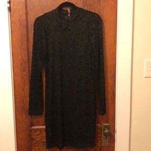 BCBG Black floral lace dress
